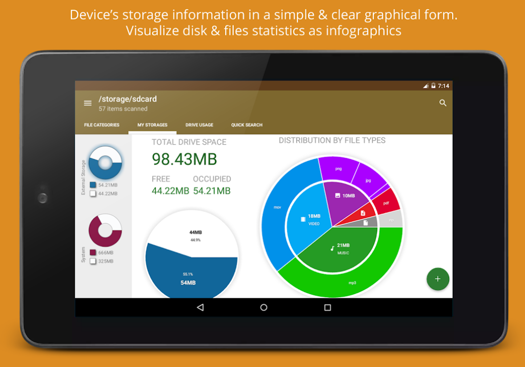 تطبيق Disk & Storage Analyzer [PRO] - تحليل وكشف مساحة التخزين لأندرويد