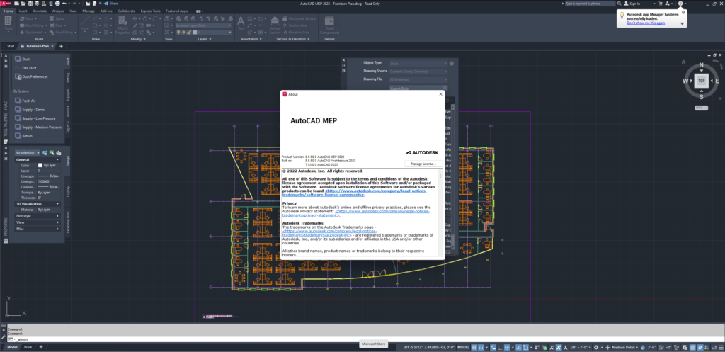 Autodesk AutoCAD MEP 2023 Preview