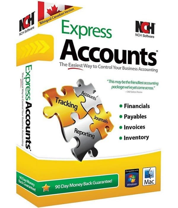 برنامج المحاسبة وإدارة الحسابات | NCH Express Accounts Plus
