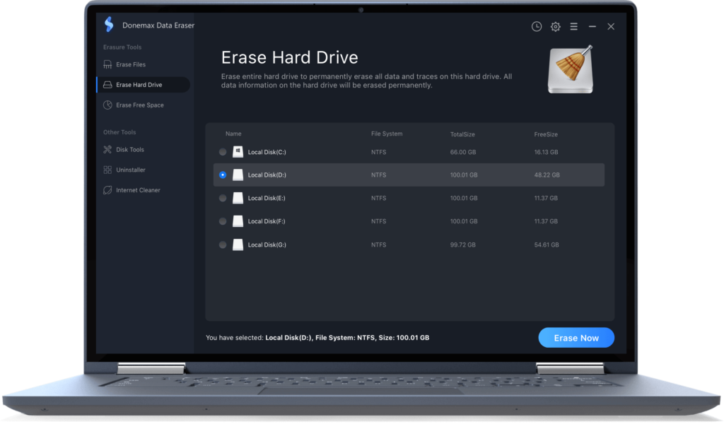 برنامج حذف الملفات بصورة نهائية | Donemax Data Eraser