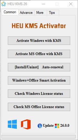 برنامج تفعيل الويندوز و الأوفيس | HEU KMS Activator v26