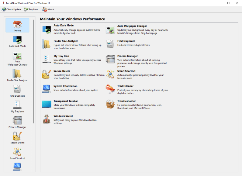 تحميل برنامج الإعدادات المخفية فى ويندوز 11 | TweakNow WinSecret Plus for Windows 11