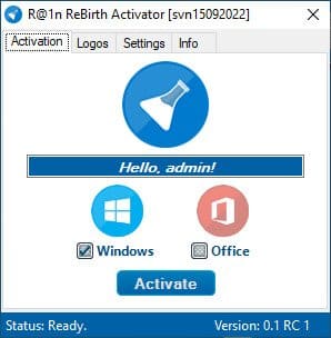 تحميل برنامج R@1n ReBirth Activator | أداة تفعيل ويندوز و أوفيس