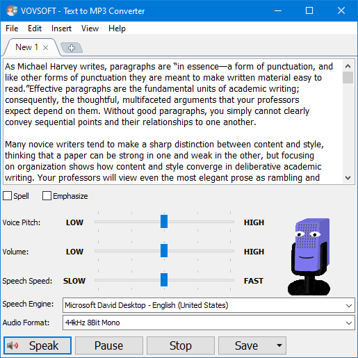 تحميل برنامج VovSoft Text to MP3 Converter | لتحويل النص إلى صوت