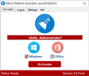 تحميل برنامج R@1n ReBirth Activator 1.2 Final | أداة تفعيل ويندوز و أوفيس