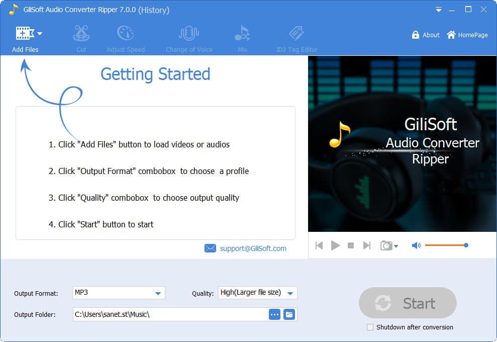 تحميل برنامج GiliSoft Audio Converter Ripper | لتحويل ملفات الصوت