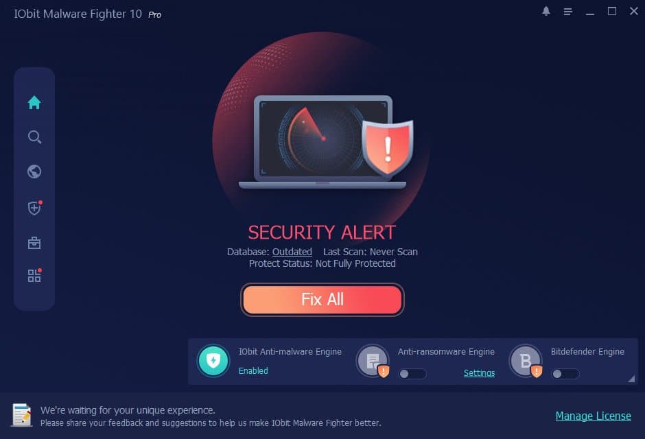 برنامج الحماية من فيروسات المالور 2022 | IObit Malware Fighter PRO 10