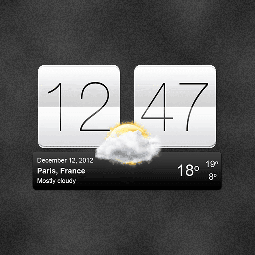 تحميل تطبيق Sense V2 Flip Clock & Weather