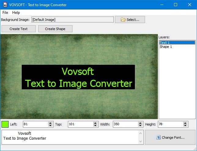 تحميل برنامج VovSoft Text to Image Converter