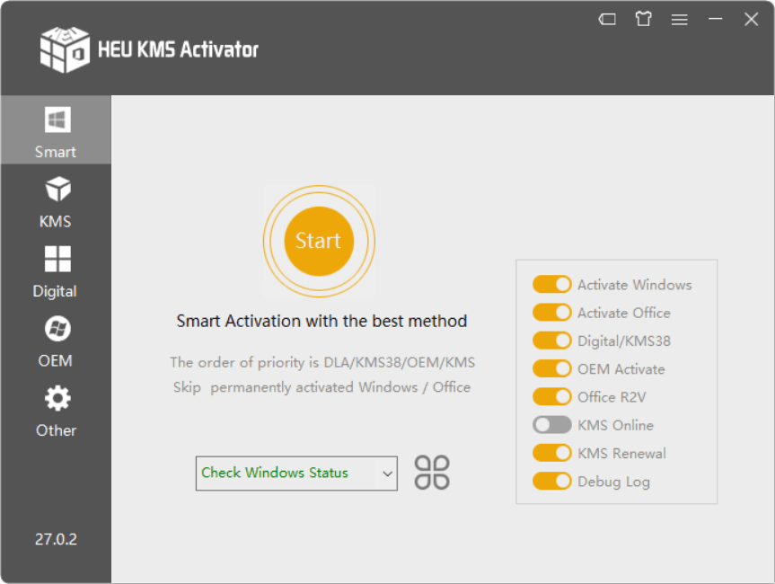 برنامج تفعيل الويندوز و الأوفيس | HEU KMS Activator v27