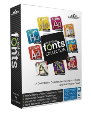 تحميل مجموعة الخطوط الإنجليزية Summitsoft Creative Fonts Collection 2022