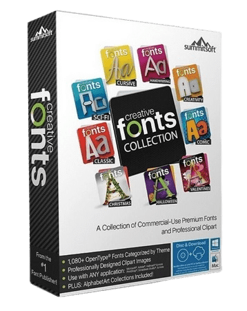 تحميل مجموعة الخطوط الإنجليزية Summitsoft Creative Fonts Collection 2022