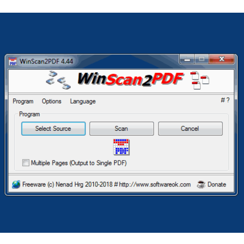تحميل برنامج WinScan2PDF | مسح ملفات الاسكانر واستخراجها بى دى إف