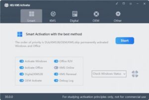 برنامج تفعيل الويندوز و الأوفيس | HEU KMS Activator v30.1.0