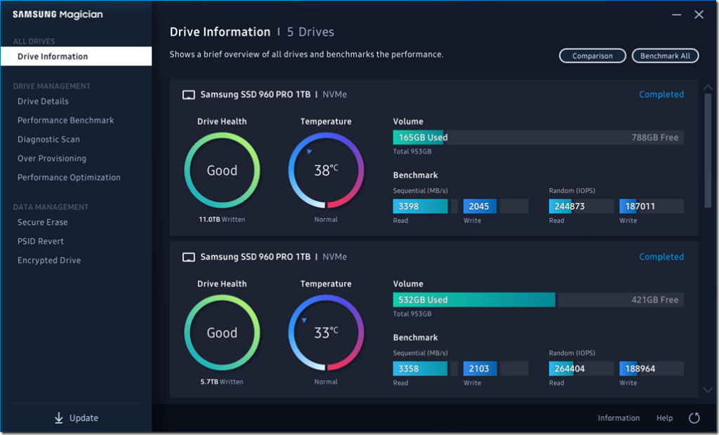 برنامج تحسين أداة الهارديسك | Samsung SSD Magician 2023