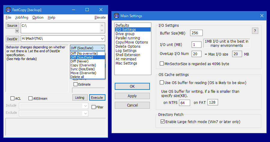 برنامج تسريع النسخ للملفات | FastCopy