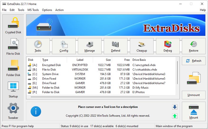 تحميل برنامج ExtraDisks Home | لإنشاء أقراص افتراضية على جهاز الكمبيوتر