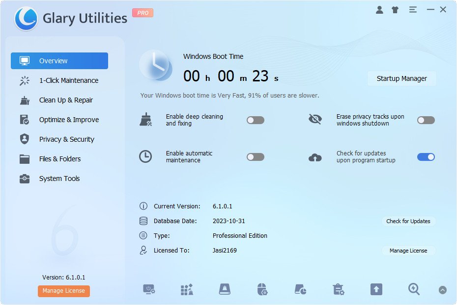 برنامج صيانة وتسريع الويندوز | Glary Utilities Pro 2024