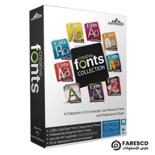 تحميل Summitsoft Creative Fonts Collection 2023 - تجميعة الخطوط الإبداعية