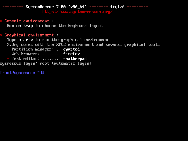 اسطوانة الصيانة والإنقاذ SystemRescueCd