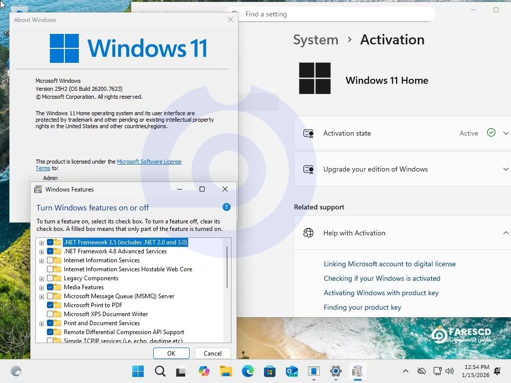 تحميل اسطوانة Windows 11 AIO 25H2 بصيغة ISO مفعل بكل اللغات يناير 2026