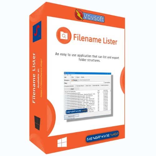 تحميل برنامج VovSoft Filename Lister لنسخ أسماء الملفات والمجلدات