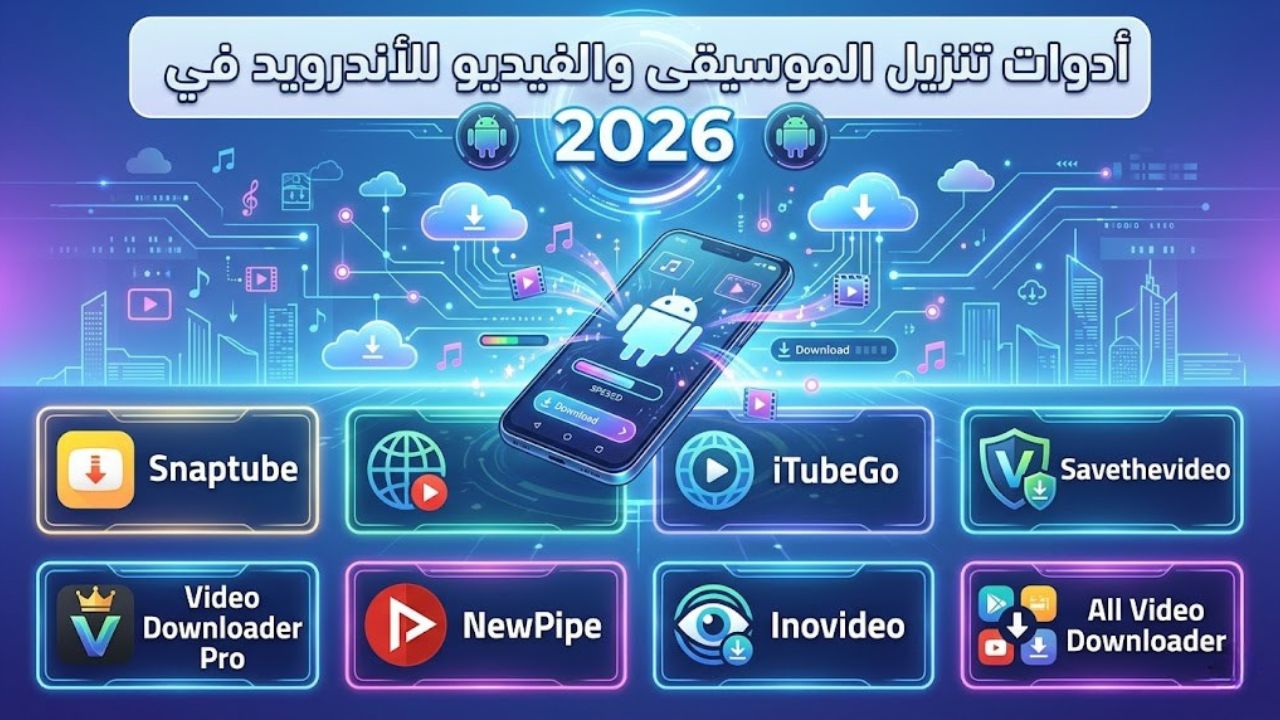 أدوات تنزيل الموسيقى والفيديو للأندرويد في 2026
