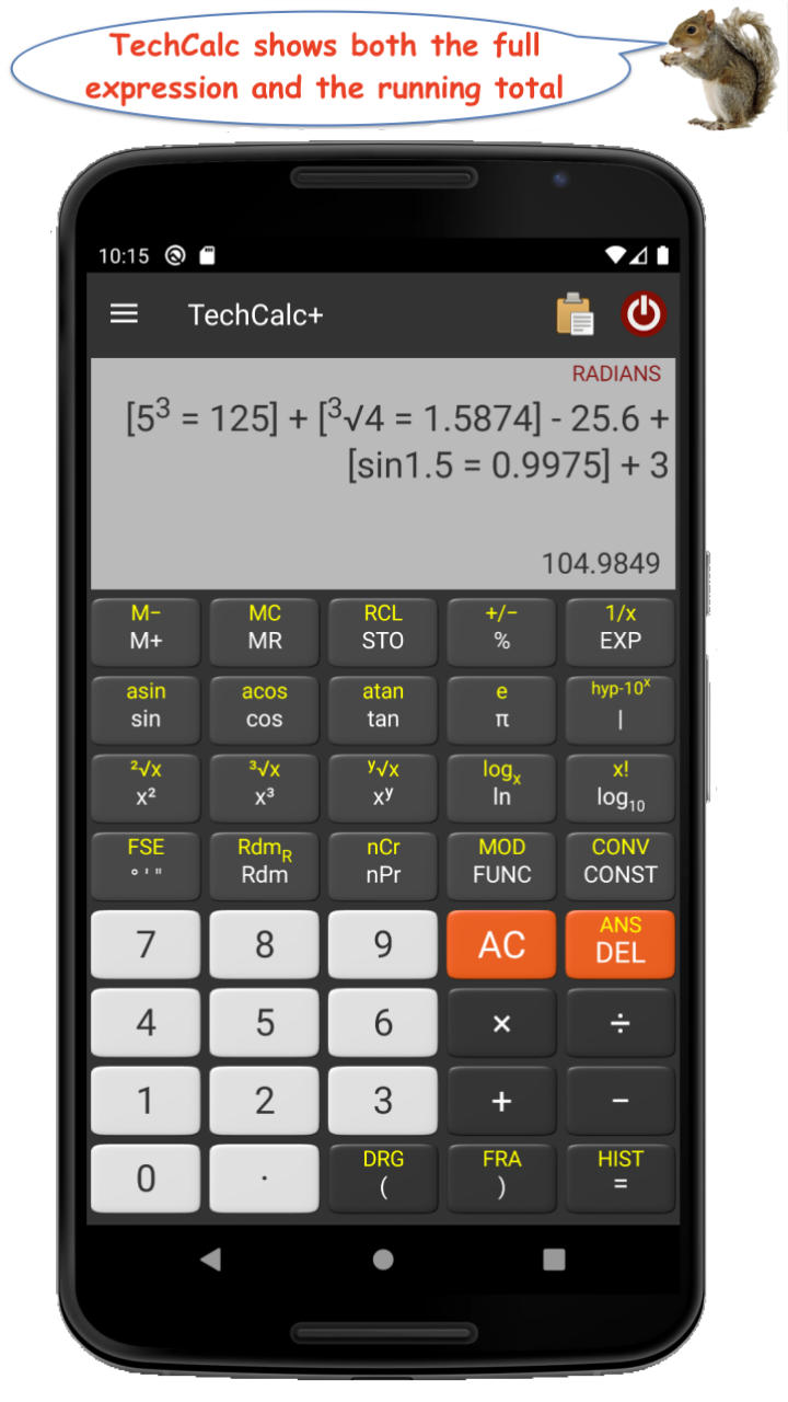 تحميل تطبيق TechCalc+ Calculator 4