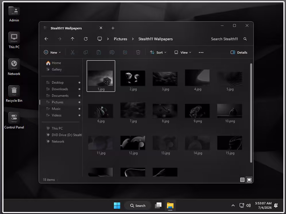 تحميل Windows 11 Pro Ultra Lite 25H2 Stealth11 للأجهزة الضعيفة