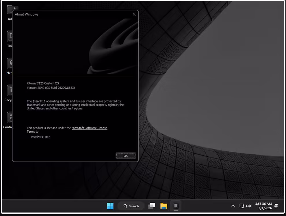 تحميل Windows 11 Pro Ultra Lite 25H2 Stealth11 للأجهزة الضعيفة