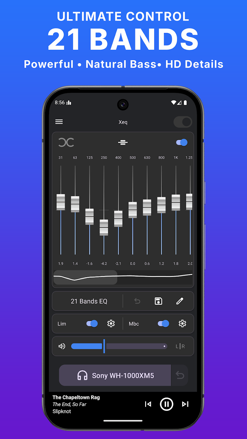 تحميل تطبيق Equalizer & Bass Booster - XEQ 5