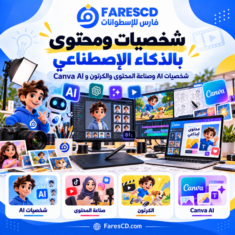 صناعة المحتوى والشخصيات والكرتون بالذكاء الاصطناعي وCanva AI
