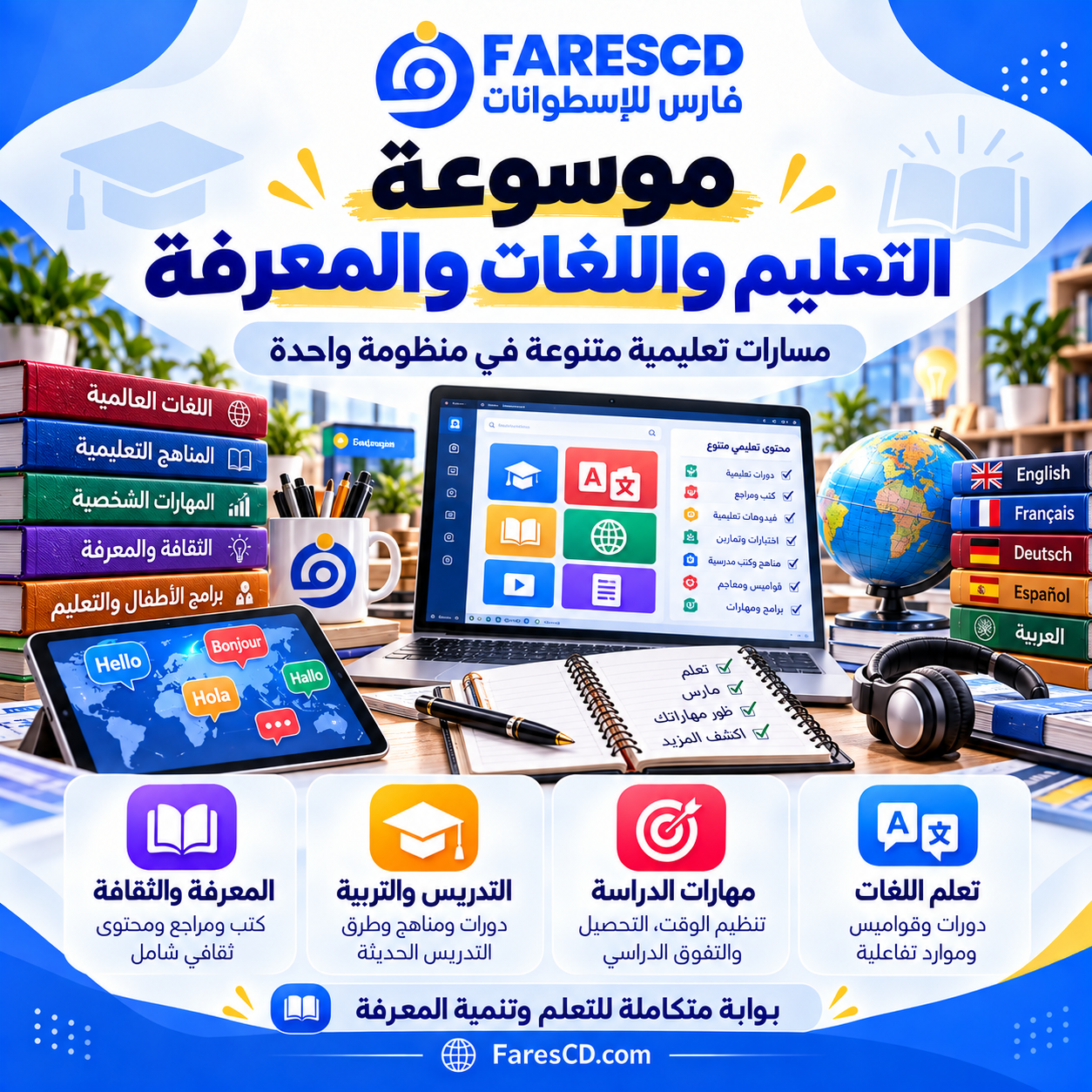 موسوعة التعليم واللغات والمعرفة من FaresCD
