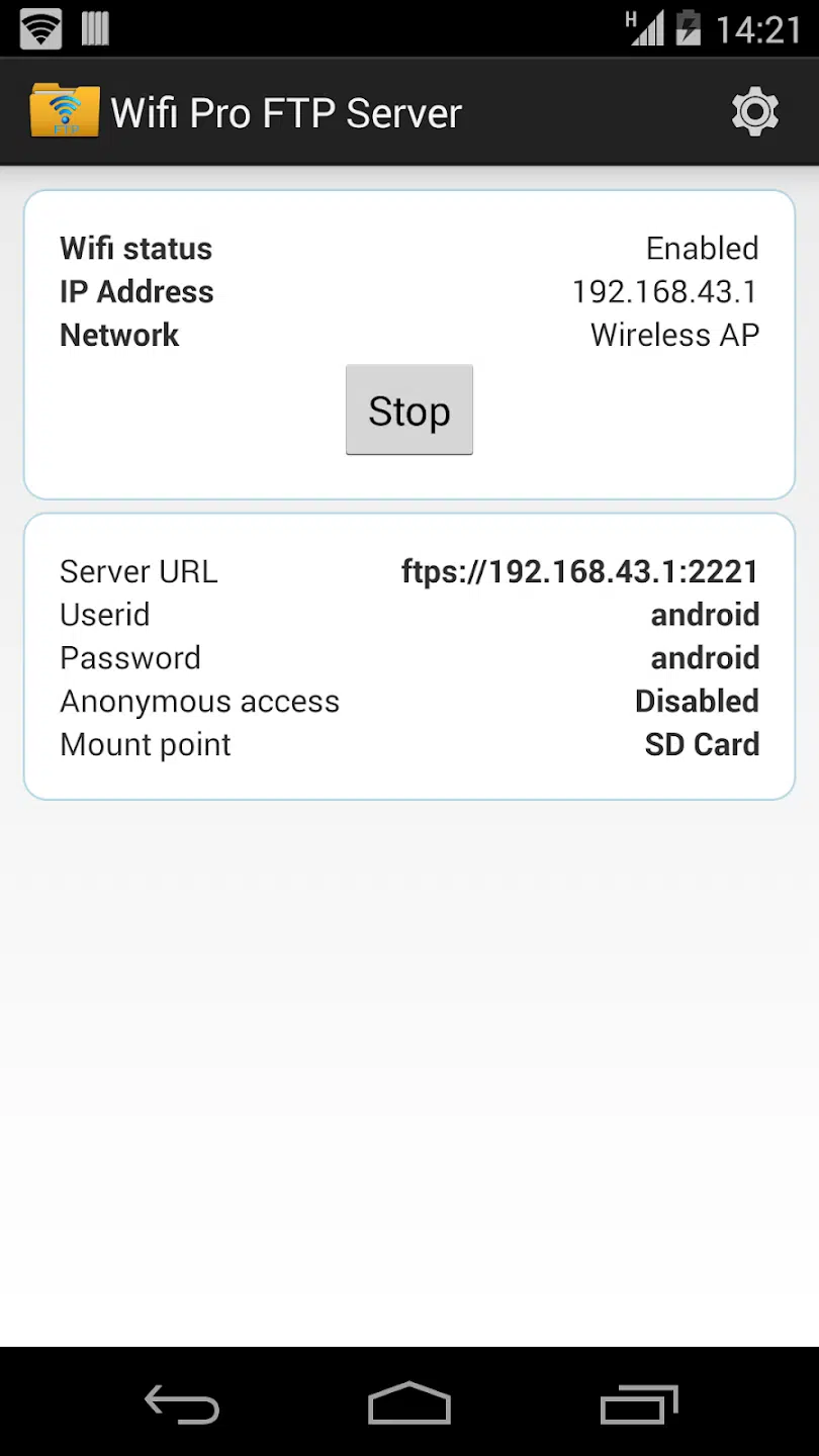 تحميل تطبيق WiFi Pro FTP Server 1