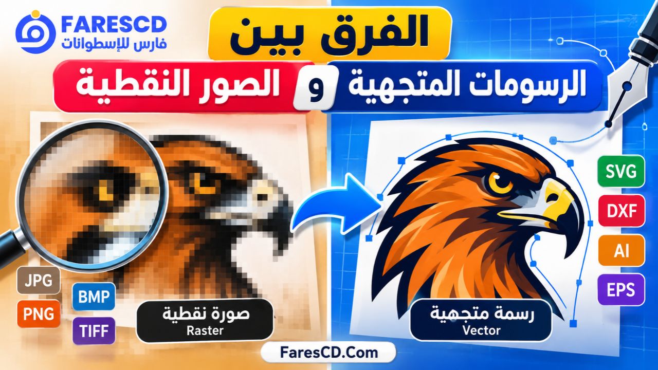 الفرق بين الصور النقطية والرسومات المتجهية