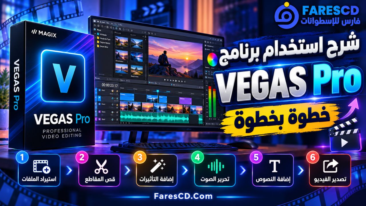 شرح كيفية استخدام برنامج VEGAS Pro خطوة بخطوة