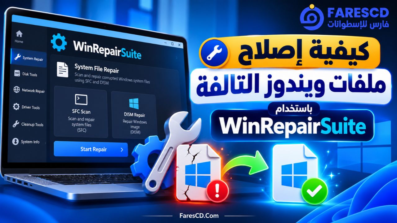كيفية إصلاح ملفات ويندوز التالفة باستخدام WinRepairSuite