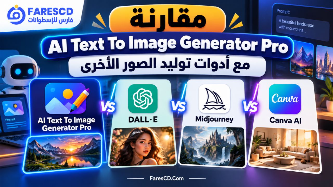 مقارنة AI Text To Image Generator Pro مع أدوات توليد الصور الأخرى