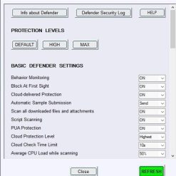 برنامج إدارة إعدادات الحماية لويندوز 10 و 8.1 | ConfigureDefender