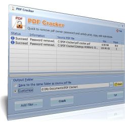 برنامج فك باسورد وقيود ملفات بى دى إف | PDF Cracker