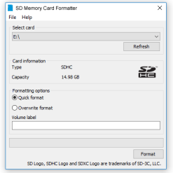 برنامج عمل فورمات لكروت الميمورى | SD Memory Card Formatter
