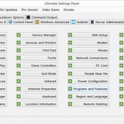 برنامج التحكم الكامل فى إعدادات الويندوز | Ultimate Settings Panel