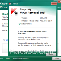 أداة كاسبر لإزالة الفيروسات  Kaspersky Virus Removal Tool v15.0.19.0 DC  (2)
