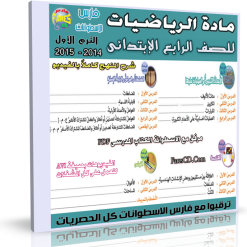 اسطوانة مادة الرياضيات 2015 للصف الرابع الإبتدائى