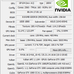برنامج عرض معلومات تفصيلية لكارت الشاشة | GPU Caps Viewer