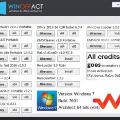 تجميعة تفعيلات الويندوز والأوفيس | Winoffact 1.0 | Windows & Office Activators