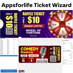 تحميل برنامج Appsforlife Ticket Wizard لإنشاء وتصميم التذاكر والبطاقات وإدارتها